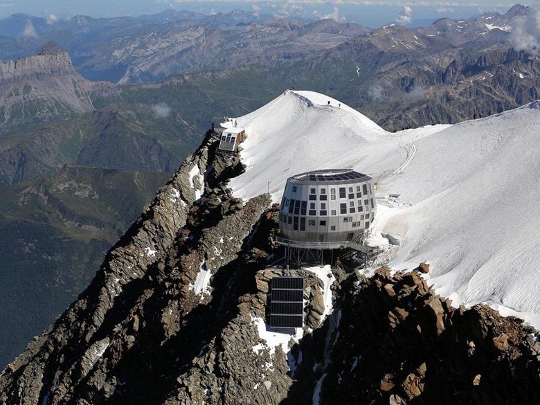 The New Goûter Refuge at 3,835 m on Mont Blanc