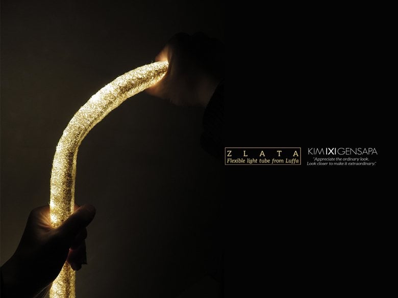 Zlata Light- Flexible tube light made from luffa plant