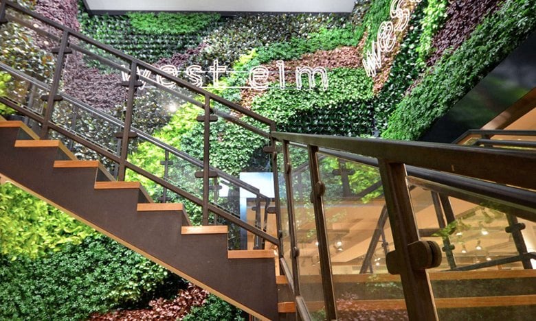 LIVING GREEN WALL AT WEST ELM LONDON