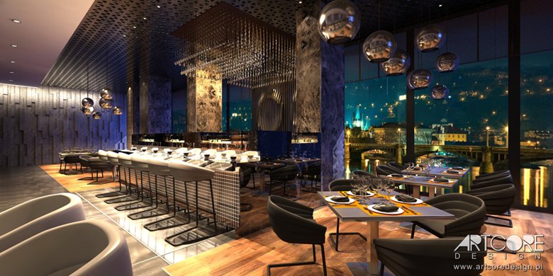 Stardust - restaurant interior design | ArtCore Design