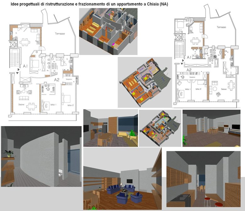 Idee progettuali per una ristrutturazione e frazionamento di un appartamento