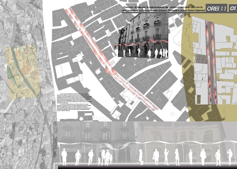 Concorso di idee per la valorizzazione del centro storico della città con la   realizzazione di un'isola pedonale (piazza Grimaldi - piazza S. Caterina)    -Studio d'Architettura Plastino-