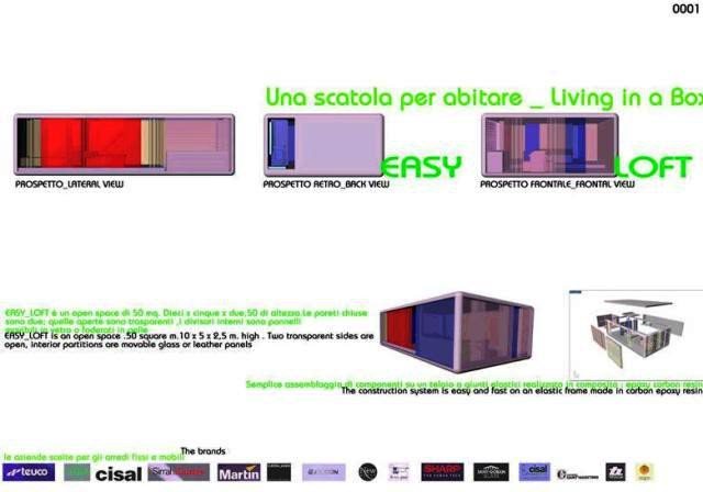Concorso 2002 Easy loft (in collaborazione con GILLO DESIGN dell'Arch. Michele Ceribelli)