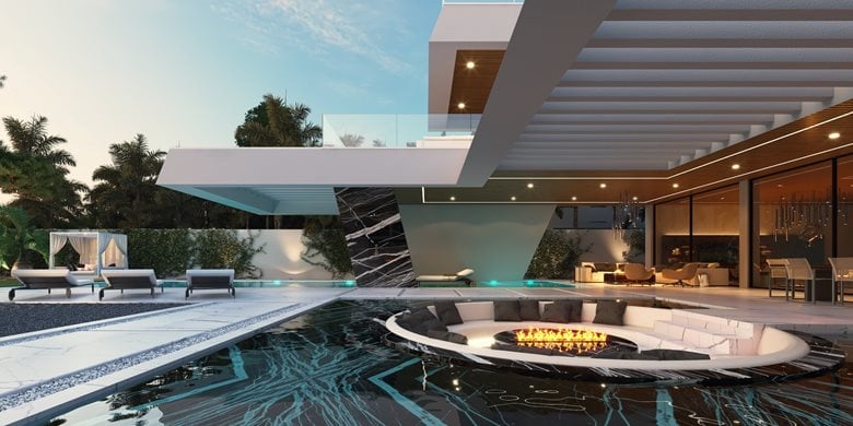 Super villa design in Saudi Arabia, yachting style