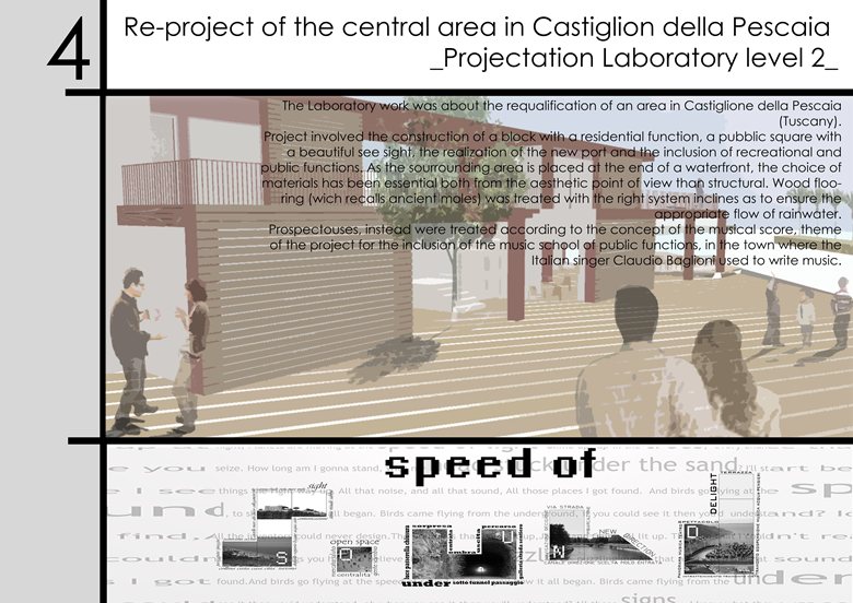 Re-project of the central area in Castiglione della Pescaia
