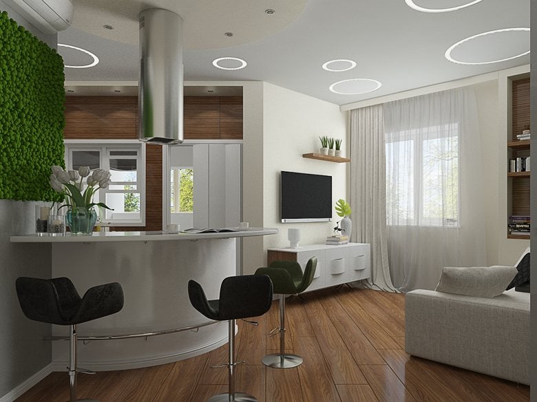 Eco interior design for young family