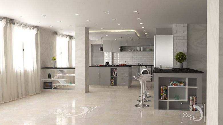 Kitchen in grey
