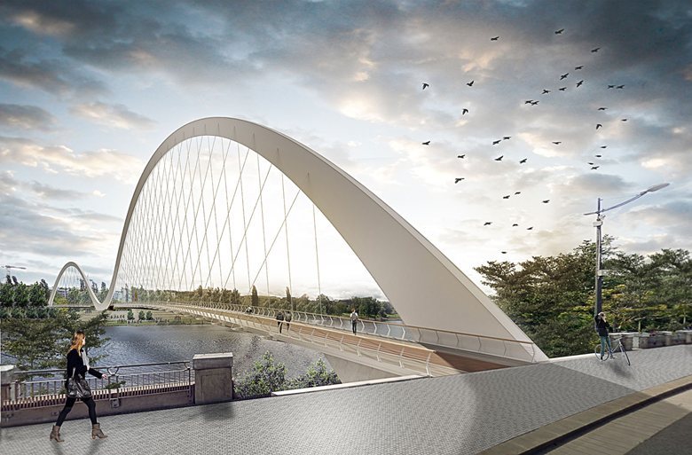 Ponte pedonale / Foot-Cycle bridge Lávka Holešovice Karlín 