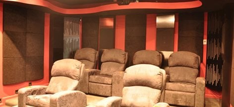 Sala cinema con acustica perfetta