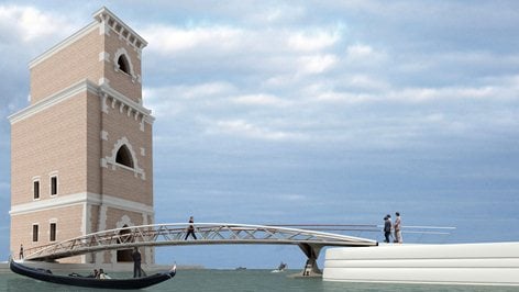 Torre di Porta Nuova - Arsenale di Venezia/ Spazio espositivo, Uffici, Ponte Pedonale