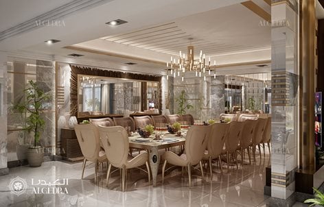 Modern Dining Room In Luxury Villa, Luxury Dining Room Design