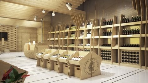 lens Overdoing Cleanly Interior and exterior design of wine shop with tasting room | Architectural  Atelier Vertikali