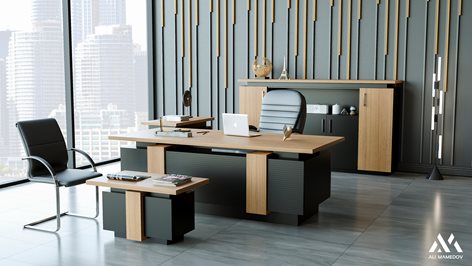 Sano Dark Executive Desk Set Ali Mamedov, Wooden Office Furniture Design Catalogue Pdf