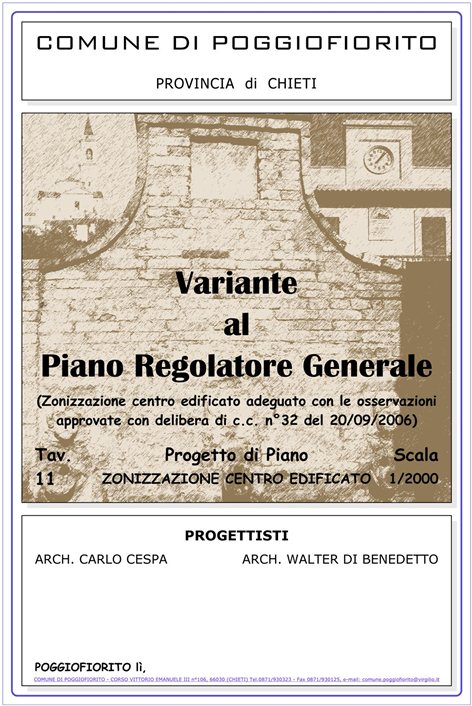 VARIANTE AL PIANO REGOLATORE GENERALE