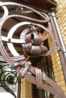 Project of forging metalworks in the style of Art Nouveau