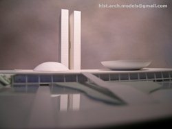 Historical Architectural Models Oscar Niemeyer, Brasilia, Congreso Nacional          , scala 1:1000