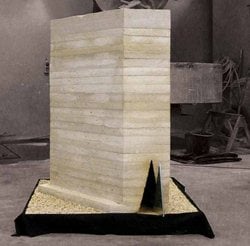 Realizzazione della maquette della Bruder Klaus Kapelle di Peter Zumthor.