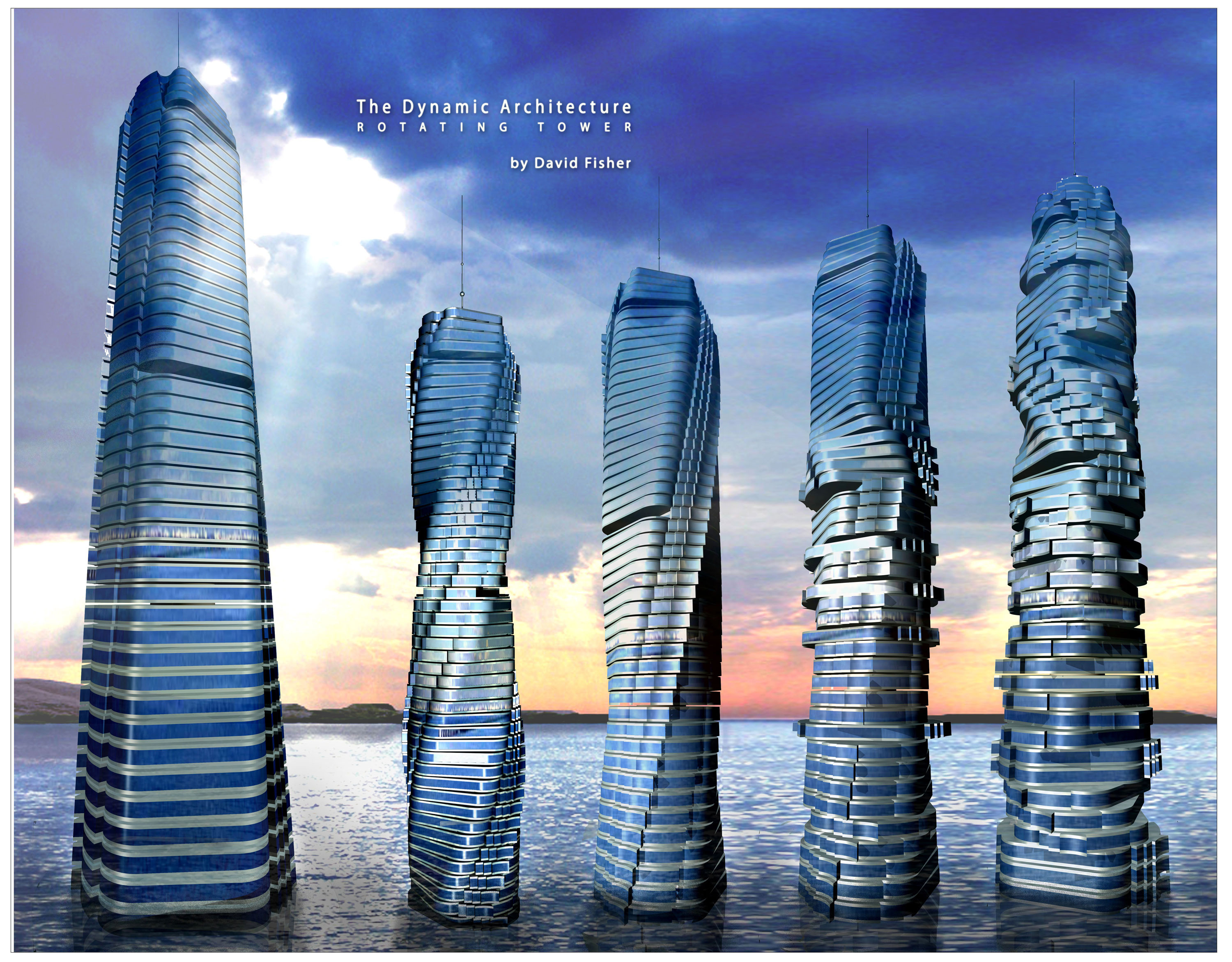 Остров небоскребов. Вращающаяся башня Дэвида Фишера в Дубае. Da Vinci Tower в Дубае (Архитектор Дэвид Фишер). Вращающийся небоскреб. Dynamic Tower. Дубай, ОАЭ. Вращающейся башни (Dynamic Tower) Дэвид Фишер запатентовал.