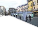 Studio dell’arredo urbano di piazza Duomo e per l’allestimento dei plateatici