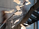 LEAVES –  staircase light and porcelain installation