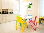 Colorful Zesty chairs in dining area