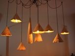 FUNGUS & FUNNEL LAMPS / stone pine wooden lampshades 