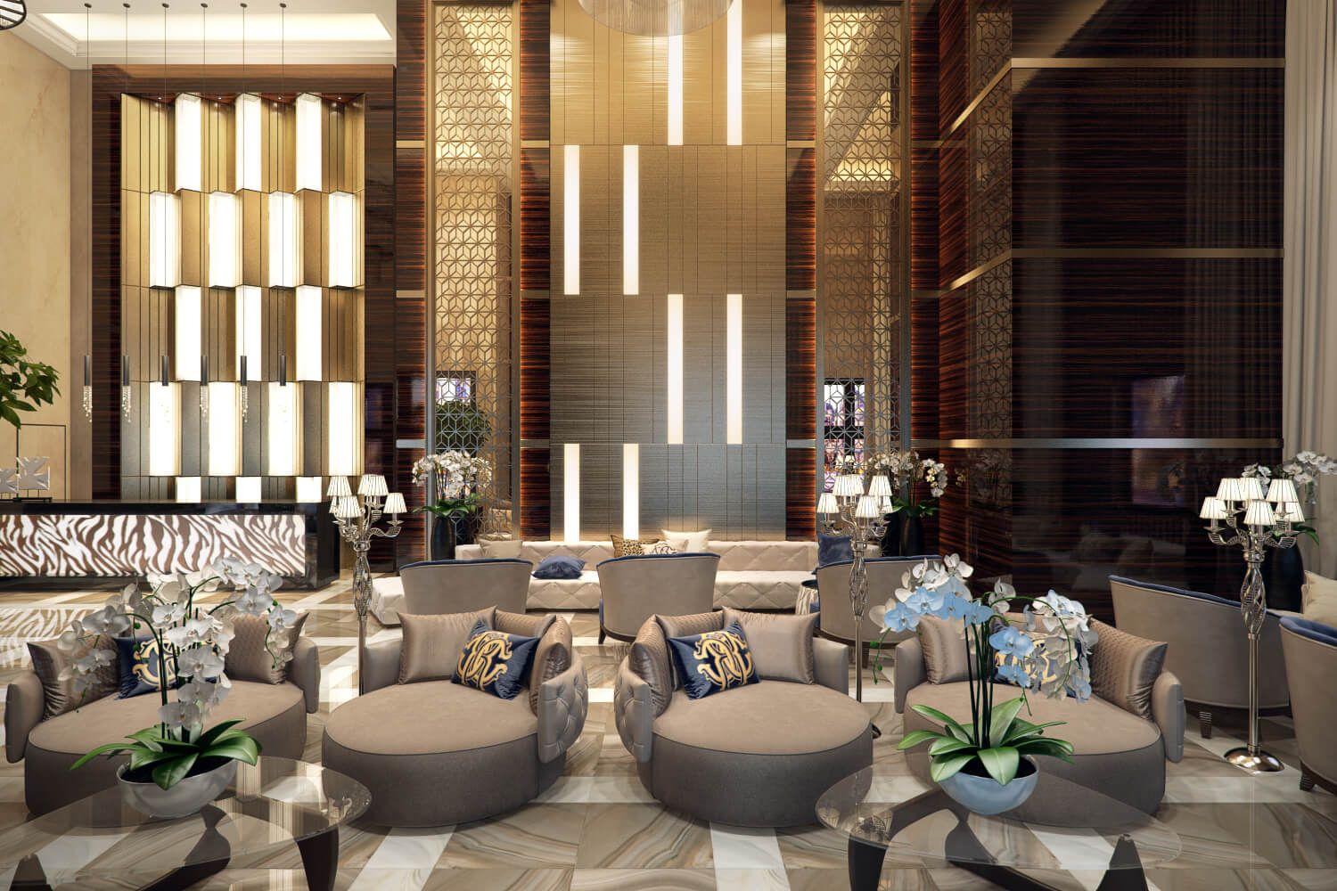 Commercial Interior Design Rendering For A Sublime Hotel
