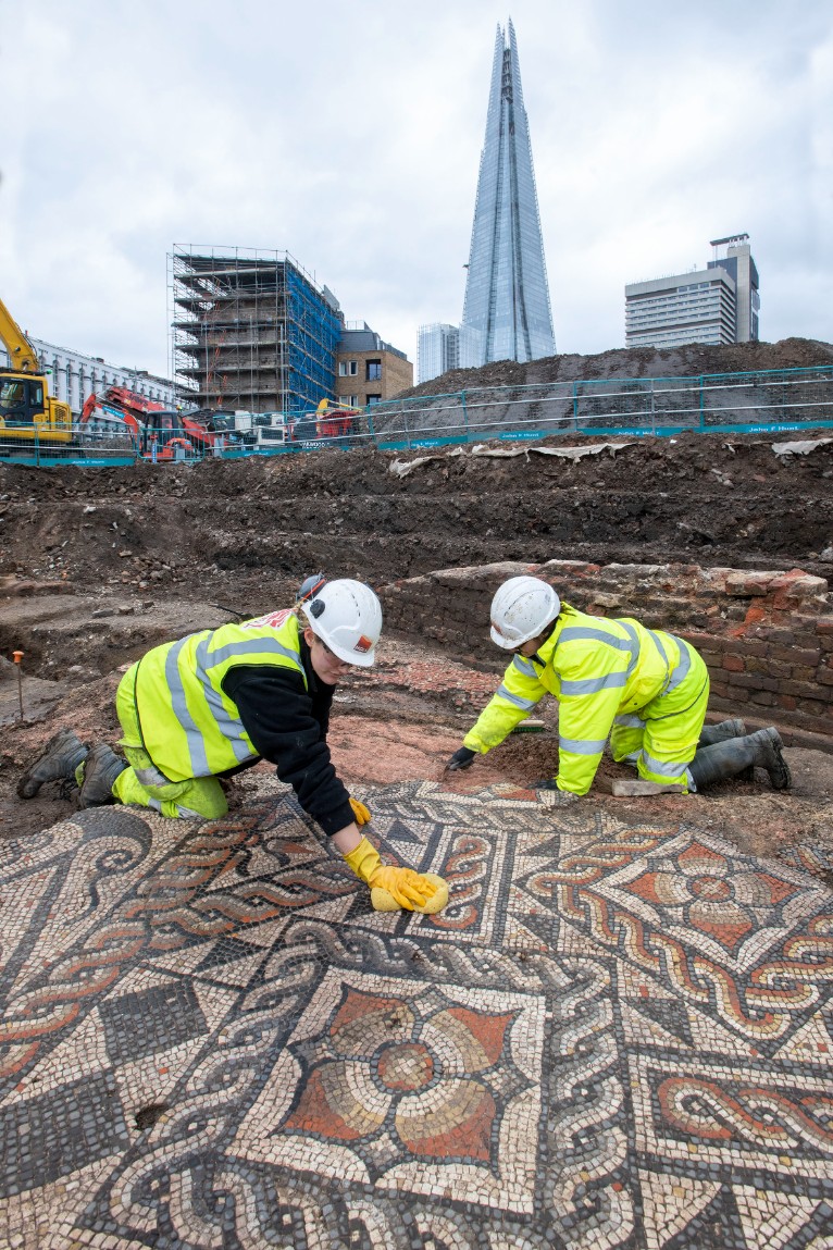 An incredibly wellpreserved mosaic uncovered near The Shard in London